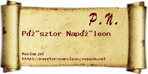 Pásztor Napóleon névjegykártya