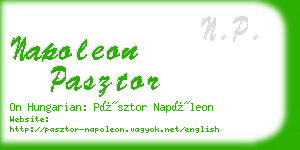 napoleon pasztor business card